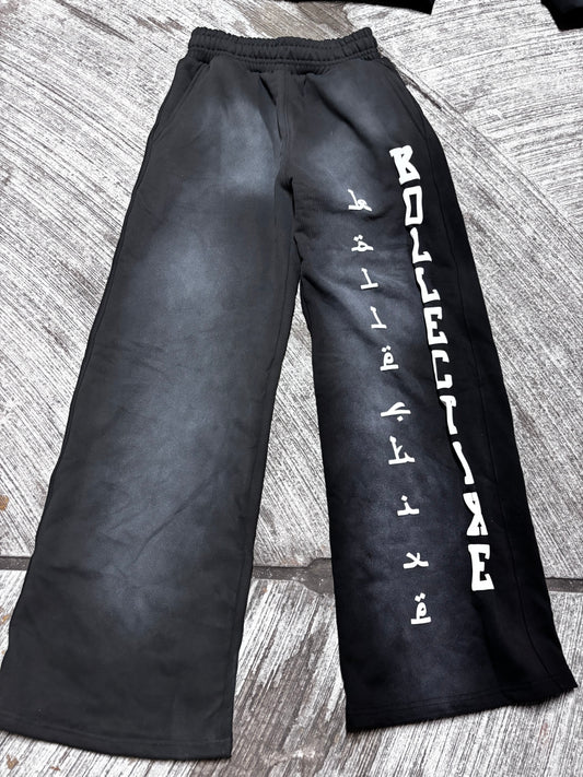 DOUBLE TEXT SWEATS - BLACK