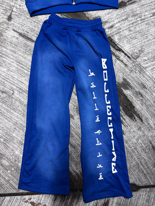 DOUBLE TEXT SWEATS - BLUE